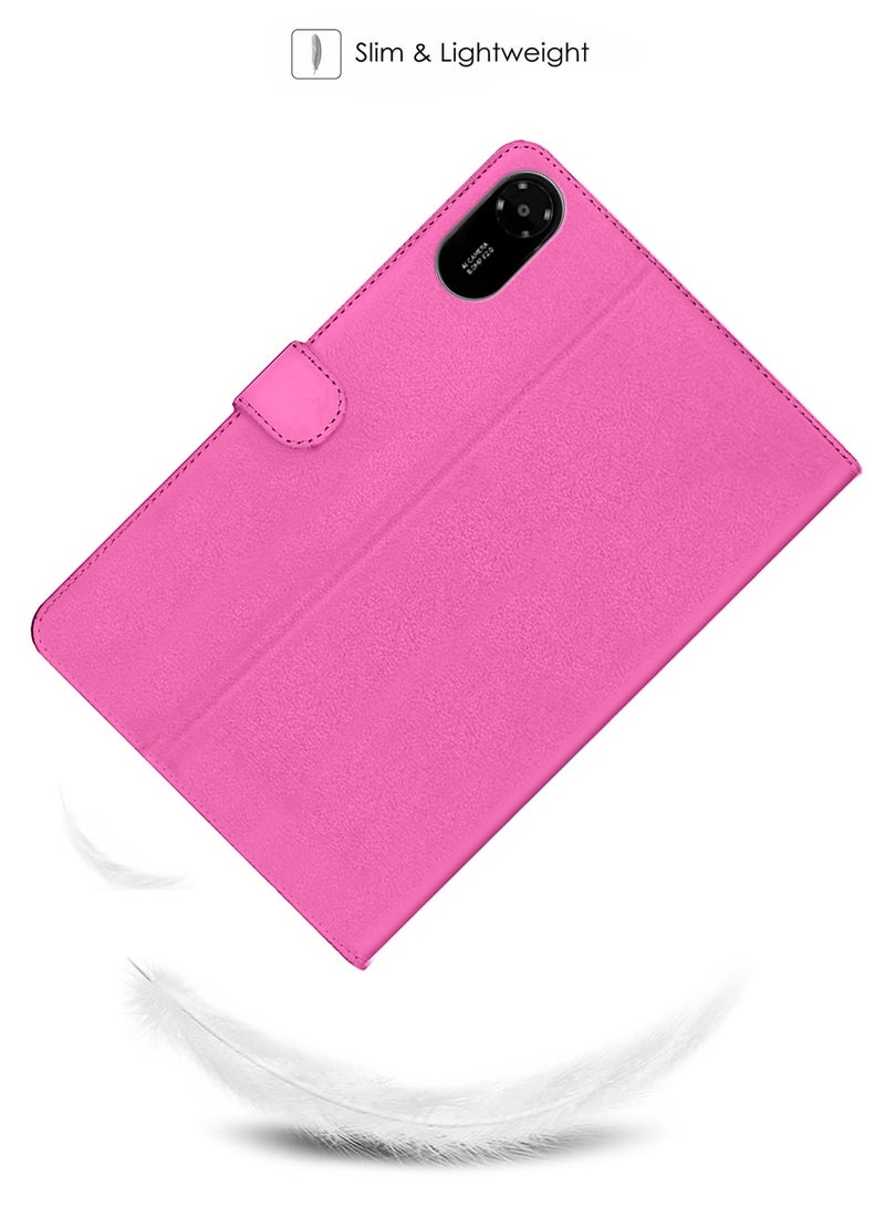 OMAKER Xiaomi Redmi Pad 2 4G 2025 (11.0 inches) OMAKER PU Leather Magnetic Closure Flip Case Cover (TCFPSR) - Pink - Image 2